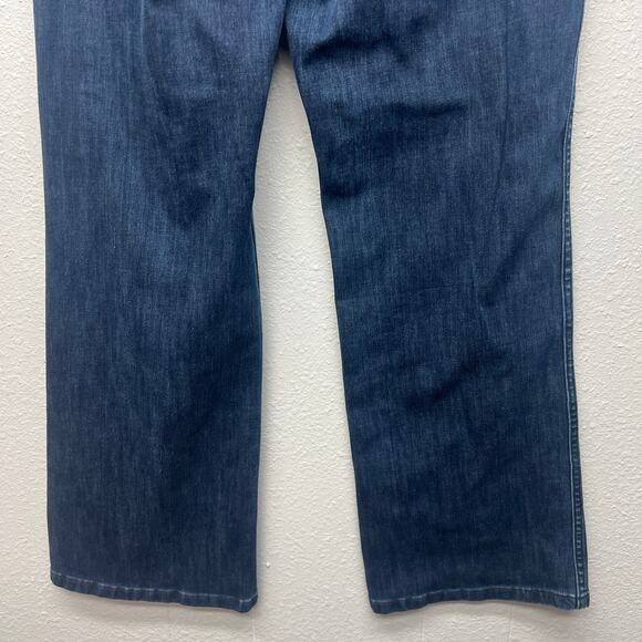 Soft Surroundings Pull On Elastic Waist Dark Wash Womens Pants Jeans Size Medium - Picture 9 of 13